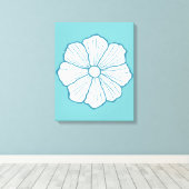 Tropisch Hawaii Hawaiian Flower Art Canvas Afdruk (Insitu (Houten vloer))