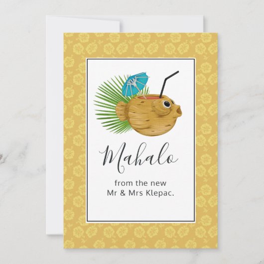 Tropisch Hawaii Totem Summer Bedankkaart (Voorkant)