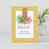 Tropisch Hawaii Totem Summer Bedankkaart (Staand voorkant)