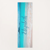 Tropisch Hawaii Turquoise Ocean Beach gepersonalis Yogamat (Voorkant)