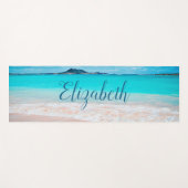 Tropisch Hawaii Turquoise Ocean Beach gepersonalis Yogamat (Voorkant (horizontaal))