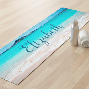Tropisch Hawaii Turquoise Ocean Beach gepersonalis Yogamat