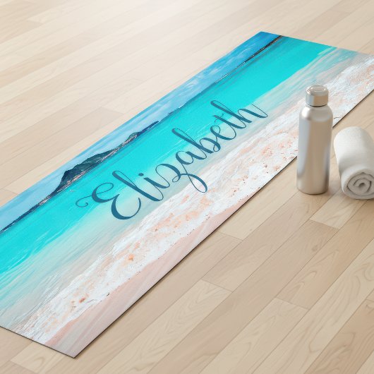 Tropisch Hawaii Turquoise Ocean Beach gepersonalis Yogamat