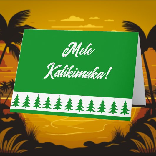 Tropisch Hawaiiaans Kerstfeest Feestdagen Kaart