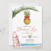 Tropisch Hawaiiaans Kerstfeest Luau Kaart (Voorkant)