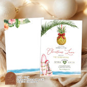 Tropisch Hawaiiaans Kerstfeest Luau Kaart