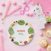 Tropisch Hawaiian Aloha Baby shower Papieren Bordje (Feest)