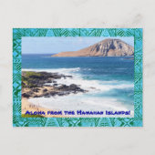 Tropisch Hawaiian Beach Briefkaart (Voorkant)