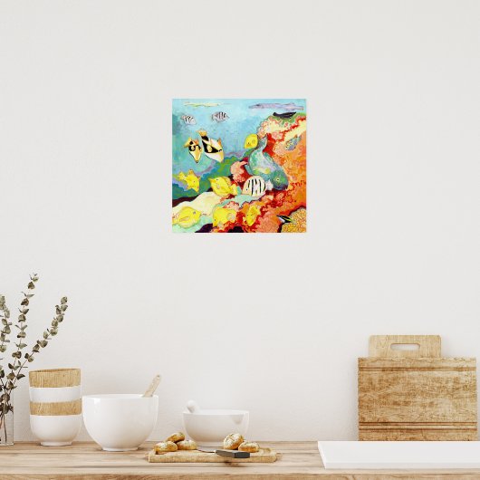 Tropisch Hawaiian Fish Poster print (Keuken)