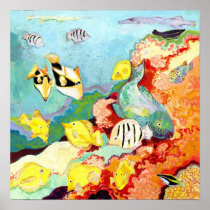 Tropisch Hawaiian Fish Poster print