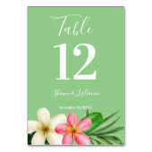 Tropisch Hawaiian Floral Green Kaart (Achterkant)