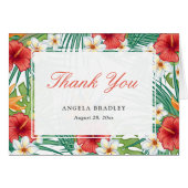 Tropisch Hawaiian Hibiscus Floral Dank je wel (Voorkant Horizontaal)