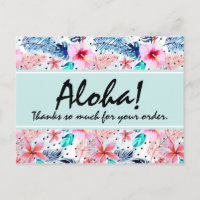 Tropisch Hawaiian Hibiscus & Palm Leaf Dank je