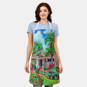 Tropisch Hawaiian House BBQ Kitchen Apron Schort (Gedragen)