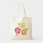 Tropisch Hawaiian Island Hibiscus Flower Pink Tote Bag (Voorkant)