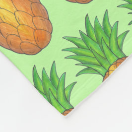 Tropisch Hawaiian Island Luau Pineapple Fruit Fleece Deken