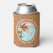 Tropisch Hawaiian Island Palm Trees Good Vibes Blikjeskoeler (Blikje Achterkant)