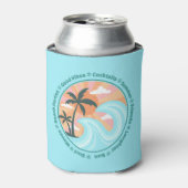 Tropisch Hawaiian Island Palm Trees Good Vibes Blikjeskoeler (Blikje Voorkant)