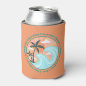 Tropisch Hawaiian Island Palm Trees Good Vibes Blikjeskoeler (Blikje Voorkant)