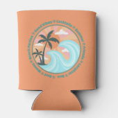 Tropisch Hawaiian Island Palm Trees Good Vibes Blikjeskoeler (Achterkant)