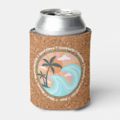 Tropisch Hawaiian Island Palm Trees Good Vibes Blikjeskoeler (Blikje Voorkant)