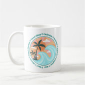 Tropisch Hawaiian Island Palm Trees Good Vibes Koffiemok (Links)