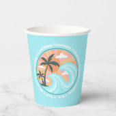 Tropisch Hawaiian Island Palm Trees Good Vibes Papieren Bekers (Voorkant)