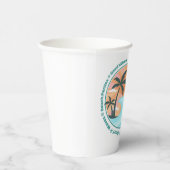 Tropisch Hawaiian Island Palm Trees Good Vibes Papieren Bekers (Rechts)