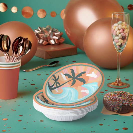 Tropisch Hawaiian Island Palm Trees Good Vibes Papieren Kommen (Multi)