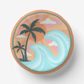 Tropisch Hawaiian Island Palm Trees Good Vibes Papieren Kommen (Voorkant)