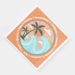 Tropisch Hawaiian Island Palm Trees Good Vibes Servet