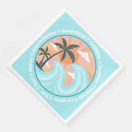 Tropisch Hawaiian Island Palm Trees Good Vibes Servet