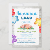 Tropisch Hawaiian Luau | Rustige ronddraairoast Kaart (Voorkant)