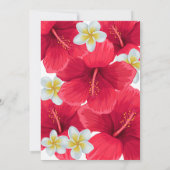 Tropisch Hawaiian Luau-Vrijgezellenfeest, rood Kaart (Achterkant)