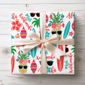 Tropisch Hawaiian Mele Kalikimaka Kerstmis Cadeaupapier