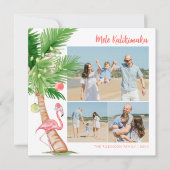 Tropisch Hawaiian Mele Kalikimaka Kerstmis Feestdagenkaart (Voorkant)
