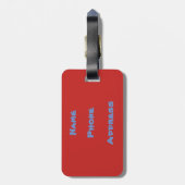 Tropisch Hawaiian Palm Tree Sandy Beach Paradise Bagagelabel (Achterkant verticaal)