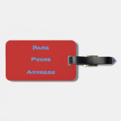 Tropisch Hawaiian Palm Tree Sandy Beach Paradise Bagagelabel (Achterkant horizontaal)