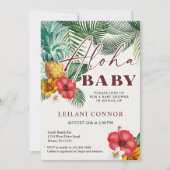 Tropisch Hawaiian Pineapple Aloha Baby shower Kaart (Voorkant)