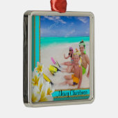 Tropisch Hawaiian Plumeria Holiday Foto Ornament (Rechts)