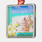 Tropisch Hawaiian Plumeria Holiday Foto Ornament (Links)