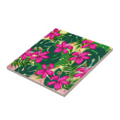 Tropisch Hawaiian Style Floral Patroon Tegeltje (Zijkant)