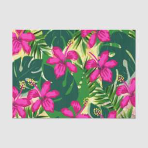 Tropisch Hawaiian Style Floral Patroon Tissuepapier
