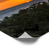 Tropisch Hawaiian sunset poster (Hoek)