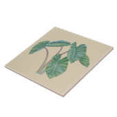 Tropisch Hawaiian Taro Waterverf keramische tegel Tegeltje (Zijkant)