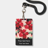 Tropisch Hawaiian Thema Event and ID Badge Design (Voorkant met koord)