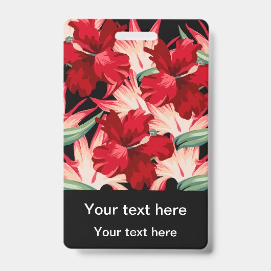 Tropisch Hawaiian Thema Event and ID Badge Design (Voorkant)