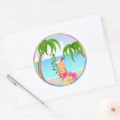 Tropisch Hawiian Luau Cupcake Stickers (Envelop)