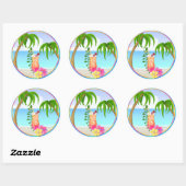 Tropisch Hawiian Luau Cupcake Stickers (Vel)