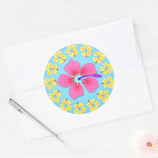 Tropisch Hawiian Luau Cupcake Stickers (Envelop)